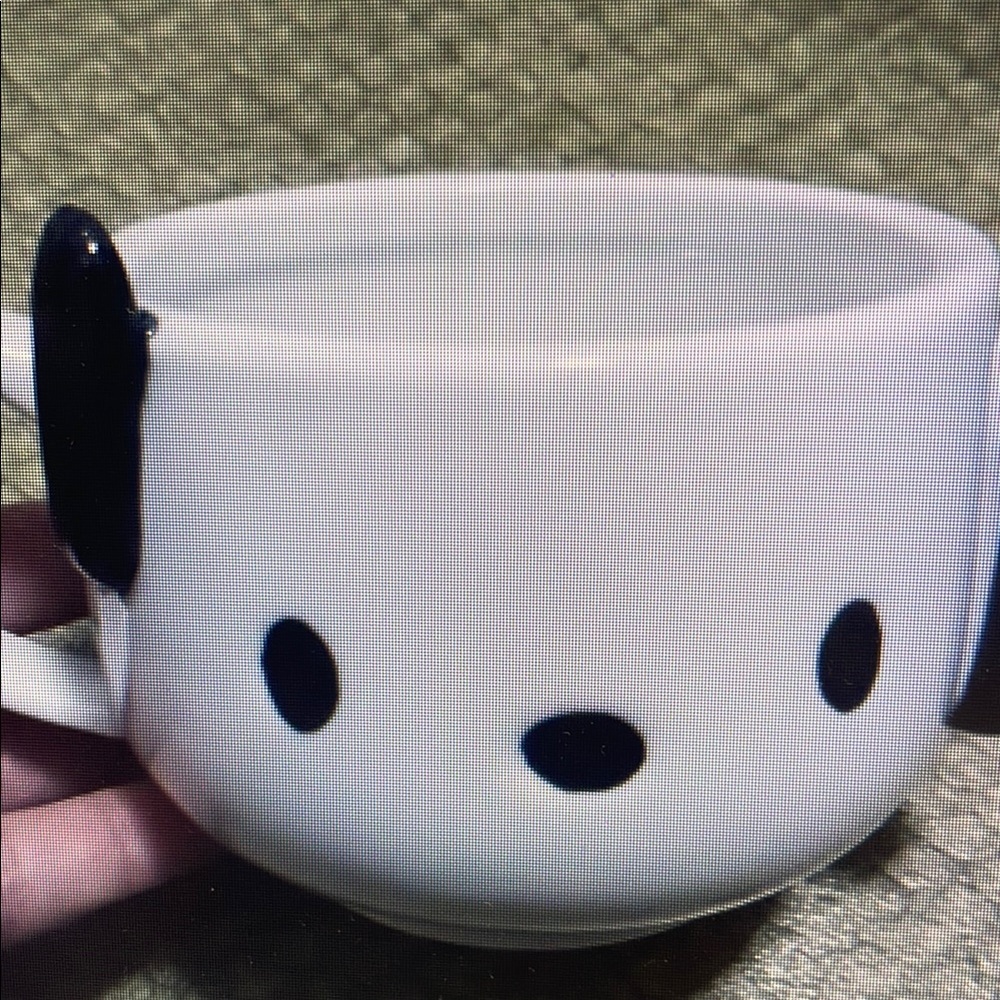 Adorable Black and White Dog Mug